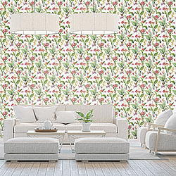Galerie Wallcoverings Product Code G78505 - Secret Garden Wallpaper Collection -  Cottage Botanical Design