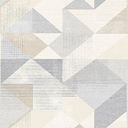 Galerie Wallcoverings Product Code GX37655 - Geometrix Wallpaper Collection - Grey Beige Colours - Silk Screen Geometric Design
