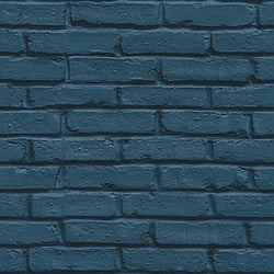 Galerie Wallcoverings Product Code HO20061 - Home Wallpaper Collection - Blue Black Colours - Brick Motif Design