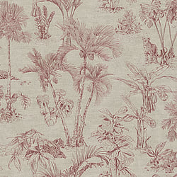 Galerie Wallcoverings Product Code HV41021 - Havana Wallpaper Collection - Brown Red Colours - Havana Jungle Palms Design