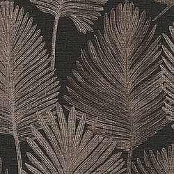 Galerie Wallcoverings Product Code HZ62078 - Horizon Wallpaper Collection - Brown Cream Metallic Colours - Palm Leaf Design