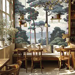 Galerie Wallcoverings Product Code HZ62085M - Horizon Wallpaper Collection - Brown Cream Green Colours - Nature Serenity Design