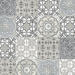 Galerie Wallcoverings Product Code KE29951 - Kitchen Style 3 Wallpaper Collection - Grey Black Cream Beige Colours - Retro Tiles Design