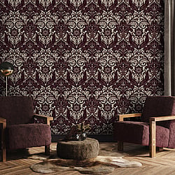 Galerie Wallcoverings Product Code LB25170 - Llewelyn-Bowen - Off The Wall Wallpaper Collection -  Damask Sauvage Design