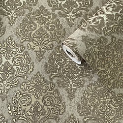 Galerie Wallcoverings Product Code MT2022 - Lustre Wallpaper Collection - Gold Colours - Modern Damask Design