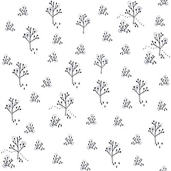 Galerie Wallcoverings Product Code ND21104 - Little Explorers Wallpaper Collection - White Blue Silver Colours - Black and White Trees Design