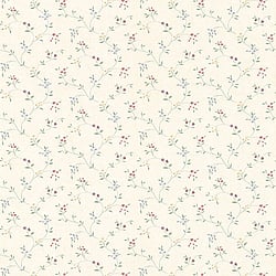 Galerie Wallcoverings Product Code PF38106 - Pretty Prints Wallpaper Collection - Cream, Yellow, Red, Blue, Green Colours - Small Floral Trail Design