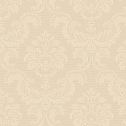 Galerie Wallcoverings Product Code SK34719 - Simply Silks 3 Wallpaper Collection - Dark Cream Colours - Feathered Damask Design