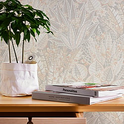 Galerie Wallcoverings Product Code WH30143 - Welcome Home Wallpaper Collection - Silver Grey Colours - Bohemian Floral Design