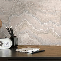 Galerie Wallcoverings Product Code WH30178 - Welcome Home Wallpaper Collection - Cream Colours - Water Marble Design