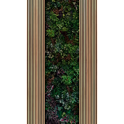 Galerie Wallcoverings Product Code WH45220M - Welcome Home Murals Wallpaper Collection - Brown, Green, Black Colours - Botanic Acoustic Slats Design