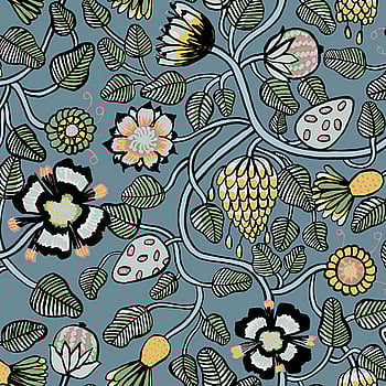 Galerie Wallcoverings Product Code 23330 - Marimekko 5 Wallpaper Collection - Green Blue Yellow Colours -  