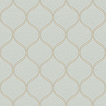 Galerie Wallcoverings Product Code 3955 - Italian Damasks 3 Wallpaper Collection - Blue Gold Colours -  