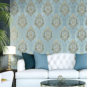 Galerie Wallcoverings Product Code 42526 - Opulence Wallpaper Collection - Blue Gold Colours -  