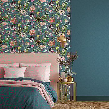 Galerie Wallcoverings Product Code 47462 - The New Design Book Wallpaper Collection - Grey, Blue, Green, Rose Colours -  