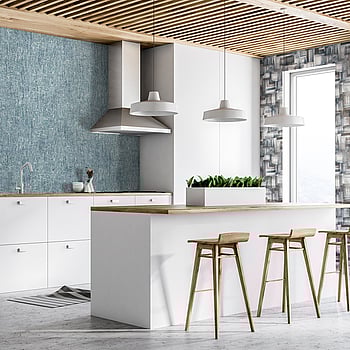 Galerie Wallcoverings Product Code 64997 - Crafted Wallpaper Collection - Blue Silver White Colours -  