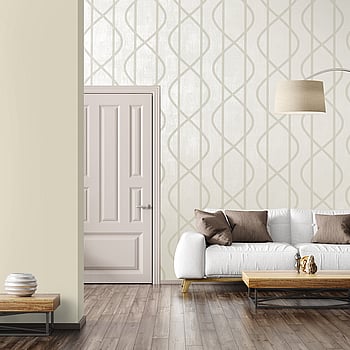 Galerie Wallcoverings Product Code 81219 - Universe Wallpaper Collection - White Silver Colours -  