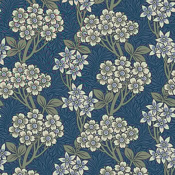Galerie Wallcoverings Product Code ET12012 - Arts and Crafts Wallpaper Collection - Dark Blue Green White Colours -  