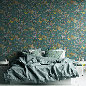 Galerie Wallcoverings Product Code FL61123 - Flourish Wallpaper Collection - Blue/Yellow Colours -  