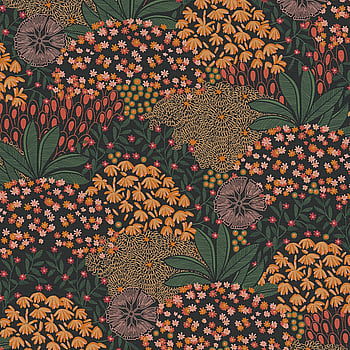 Galerie Wallcoverings Product Code FS72040 - Fusion Wallpaper Collection - Orange Green Black Colours -  