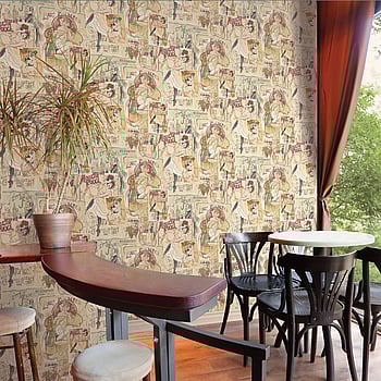 Galerie Wallcoverings Product Code G56113 - Nostalgie Wallpaper Collection - Red Colours -  