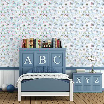 Galerie Wallcoverings Product Code G56537 - Just 4 Kids 2 Wallpaper Collection - Blue Multicoloured Colours -  