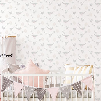 Galerie Wallcoverings Product Code G56540 - Just 4 Kids 2 Wallpaper Collection - Grey Beige Pink Colours -  