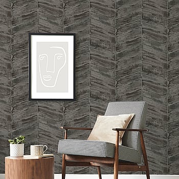 Galerie Wallcoverings Product Code G67776 - Utopia Wallpaper Collection - Charcoal Silver Colours -  