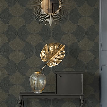 Galerie Wallcoverings Product Code HV41050 - Havana Wallpaper Collection - Grey Metallic Black Colours -  