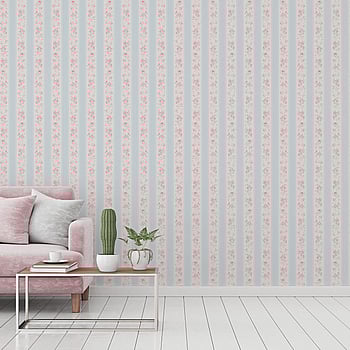 Galerie Wallcoverings Product Code MC61051 - Maison Charme Wallpaper Collection - Blue, Pink, White Colours -  
