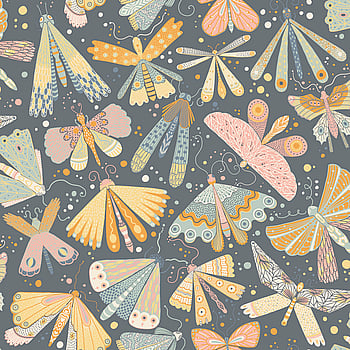 Galerie Wallcoverings Product Code S63022 - Sommarang 2 Wallpaper Collection - Dark blue, orange pink Colours -  