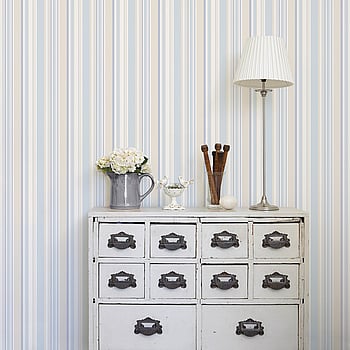 Galerie Wallcoverings Product Code ST36909 - Simply Stripes 3 Wallpaper Collection - Blue Beige Taupe Colours -  