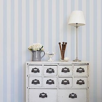 Galerie Wallcoverings Product Code SY33916 - Simply Stripes 3 Wallpaper Collection - Light Beige Light Blue Colours -  